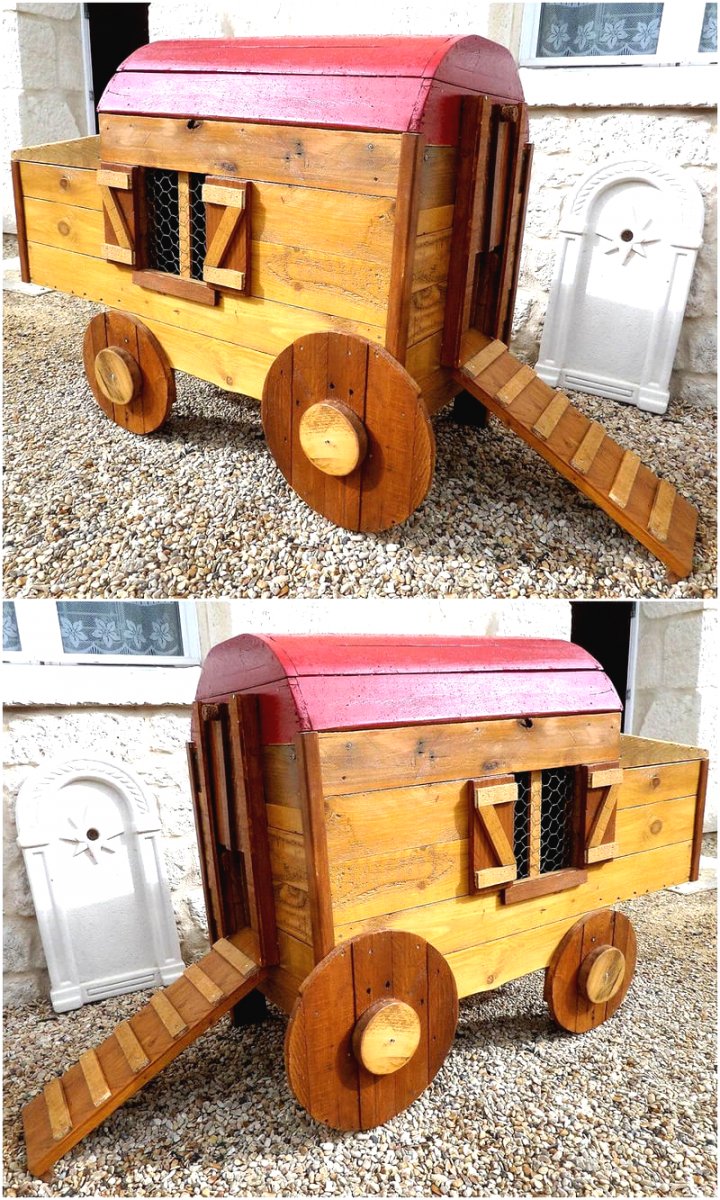 Оригинальный курятник из поддонов - фото 2