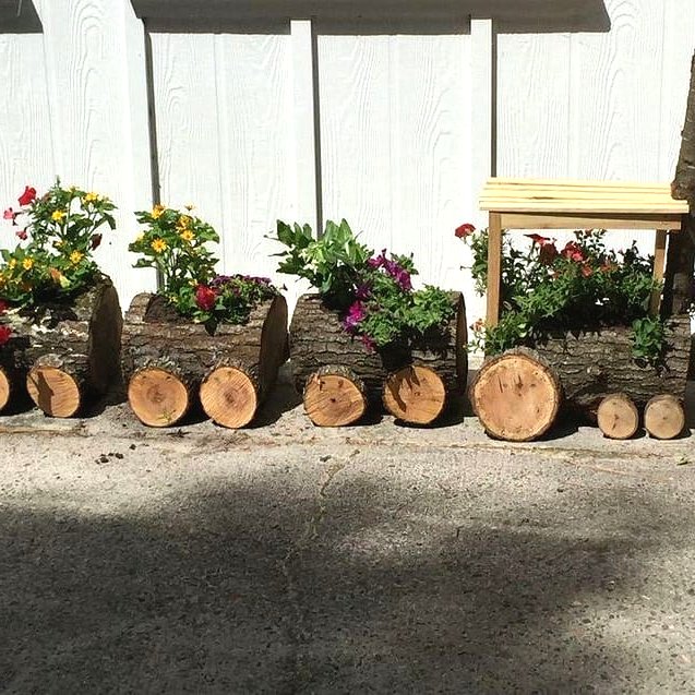 Интересное оформление клумб на даче - фото 5