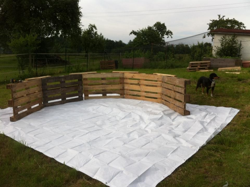 Бассейн построенный из 10 поддонов - фото 2