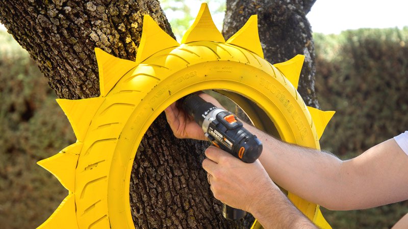 Необычный горшок из автопокрышки - фото 11