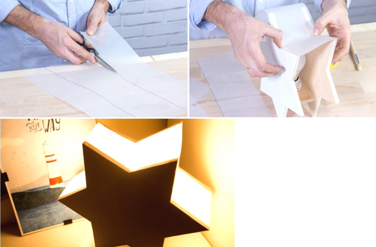 Декоративная лампа в форме звезды - фото 4