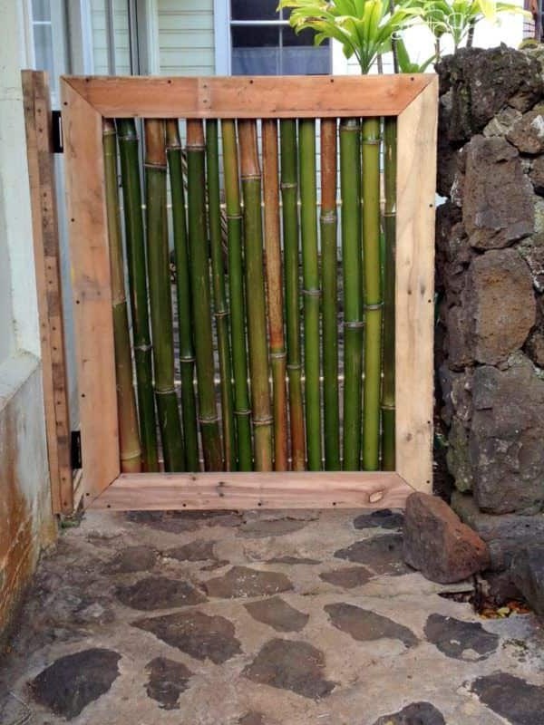 Калитка из бамбука и поддона - фото 2