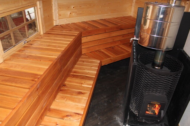 Финская сауна с печью для гриля - фото 8