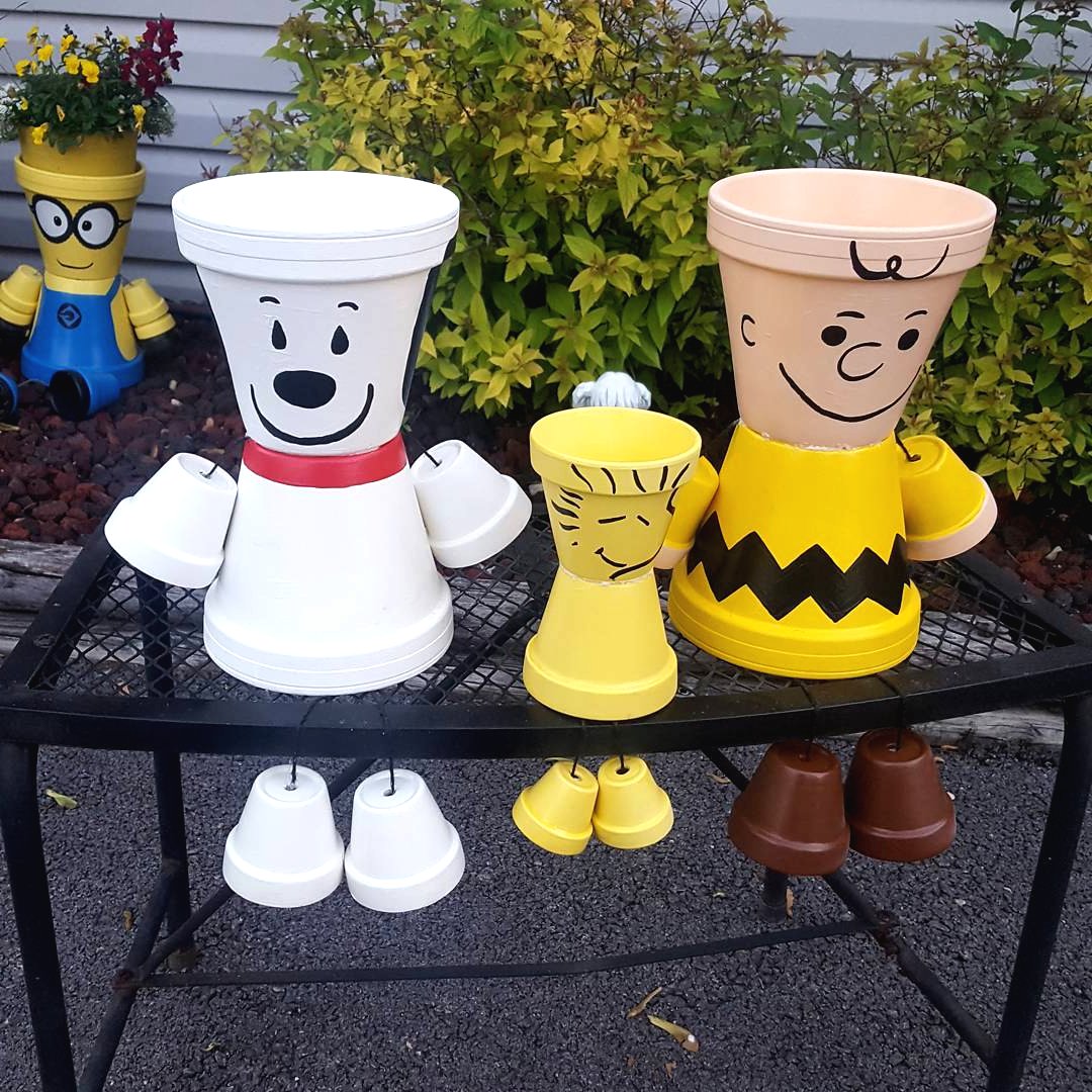 Необычные фигурки из цветочных горшков - фото 4