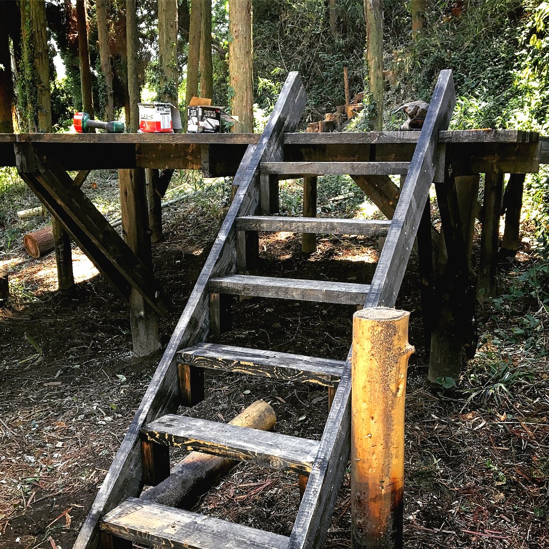 Хижина в лесу на деревянных столбах - фото 7