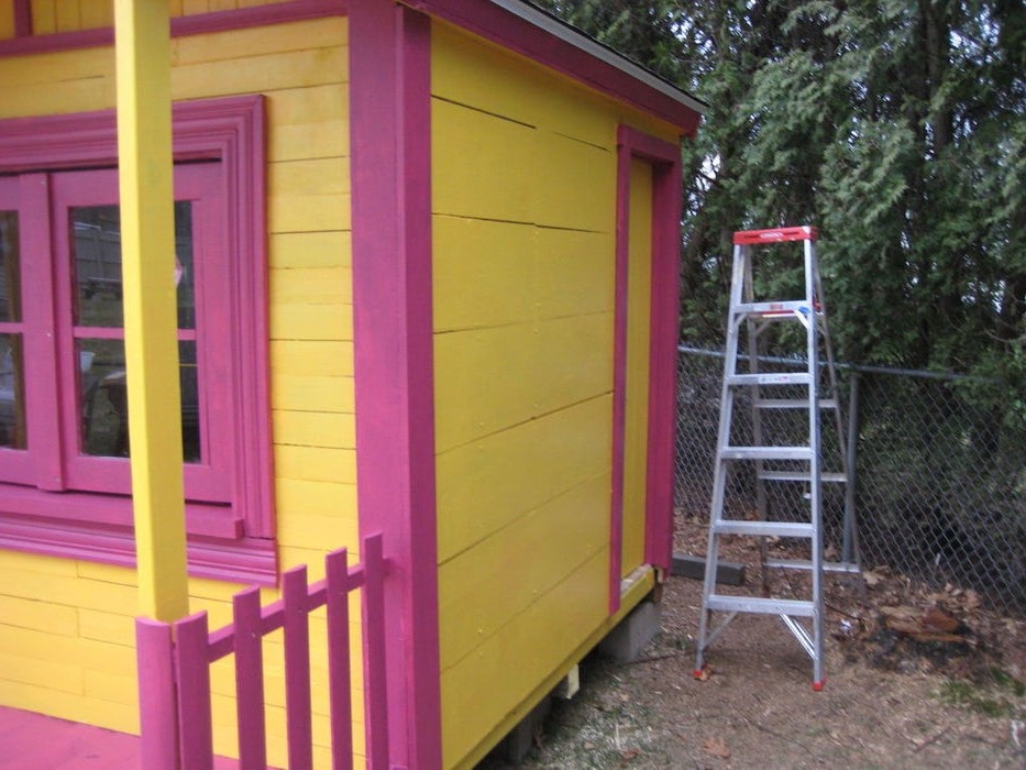 Игровой домик для детей из поддонов - фото 37