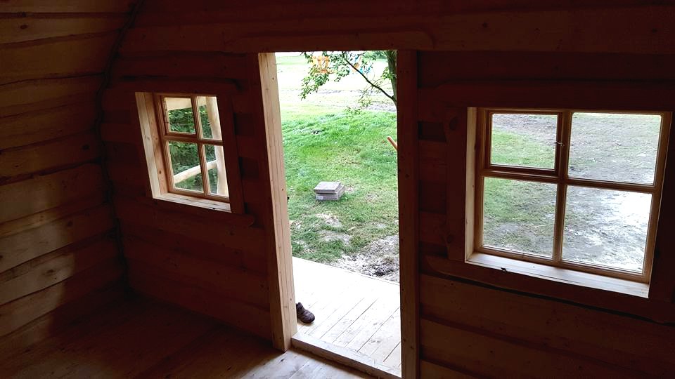 Кедровая сауна с круглой крышей - фото 4