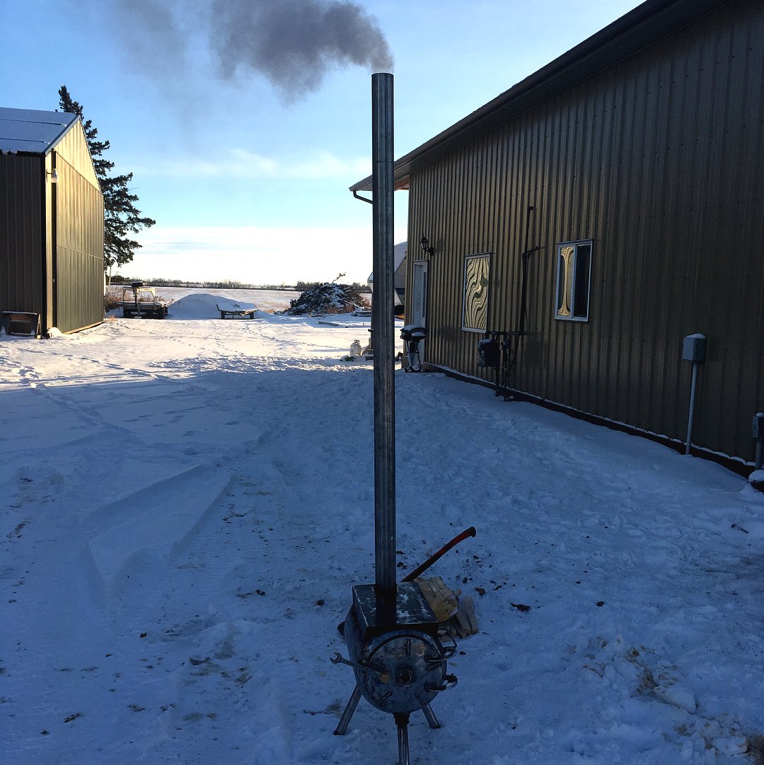 Дровяная печь из баллона для дачи - фото 3