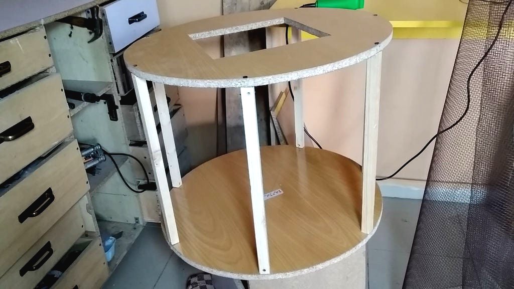 Деревянная клетка из старого стола - фото 8