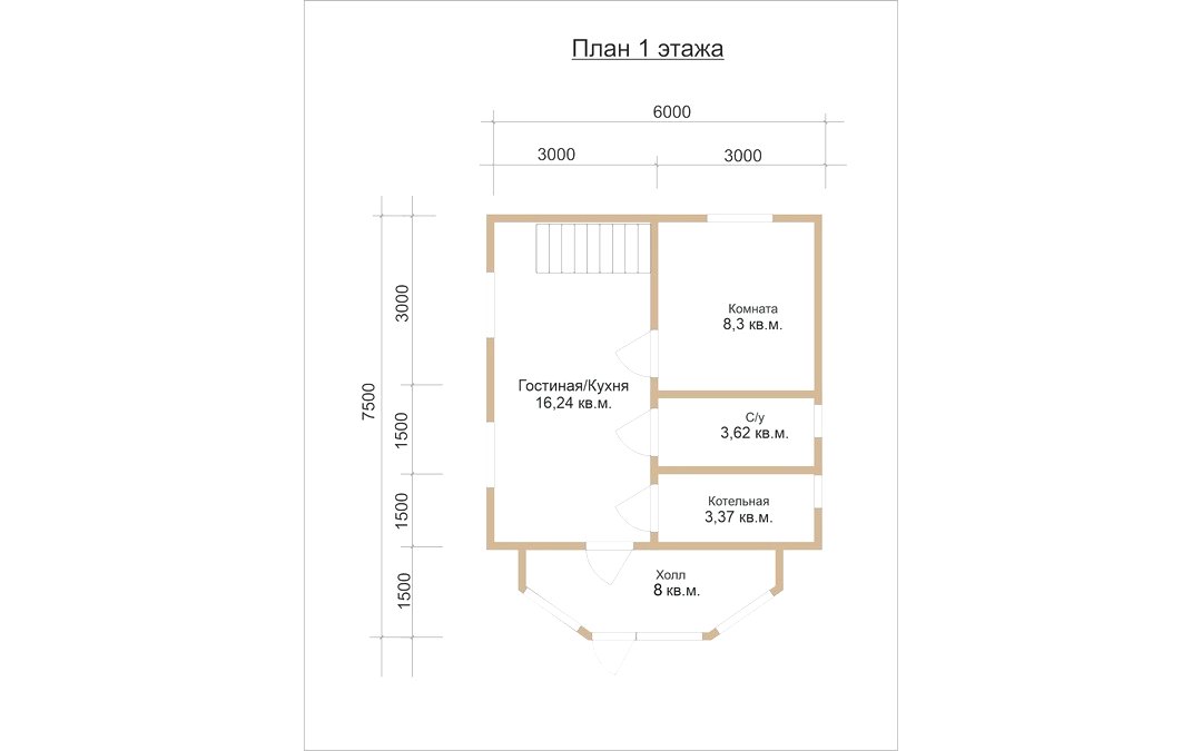 Каркасный дом 7,5x6 - фото 5