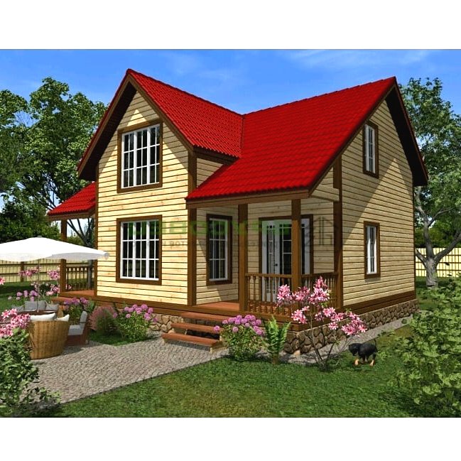 Очень красивый дом из бруса - фото 16