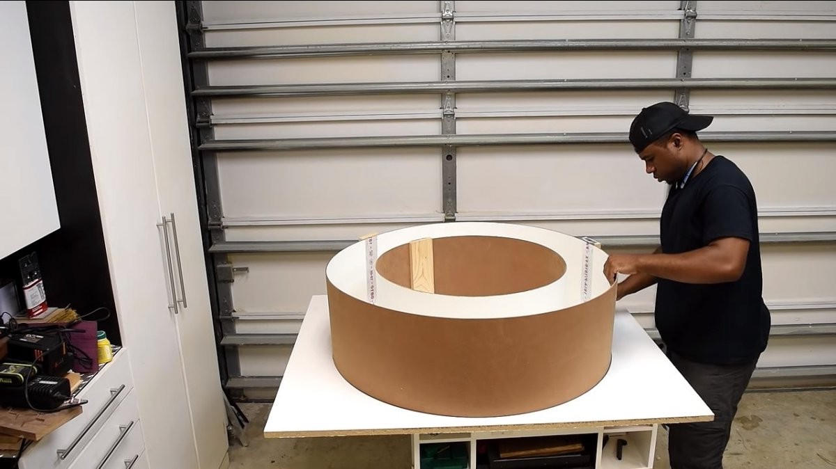 Уличный очаг из барабана стиральной машины и бетона - фото 11