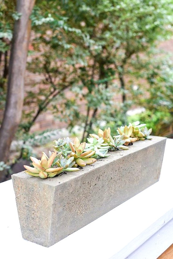 Цветочный горшок из бетона - фото 10