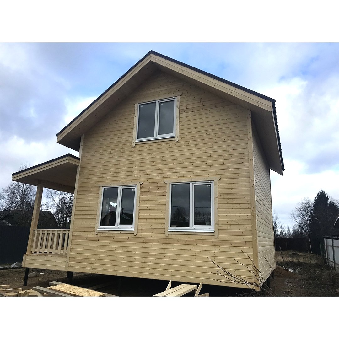 Двухэтажный каркасный дом из бруса - фото 3