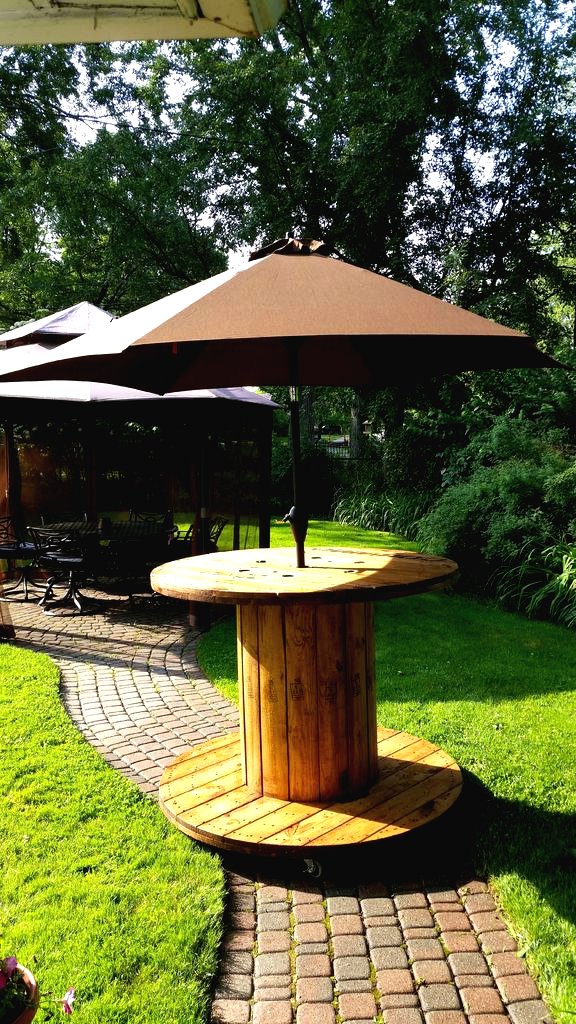 Столик из кабельной катушки - фото 6