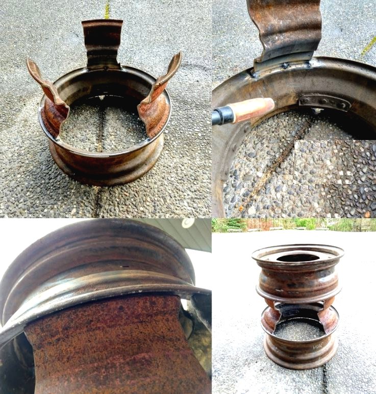 Как из старых автомобильных дисков собрать уличный очаг - фото 20