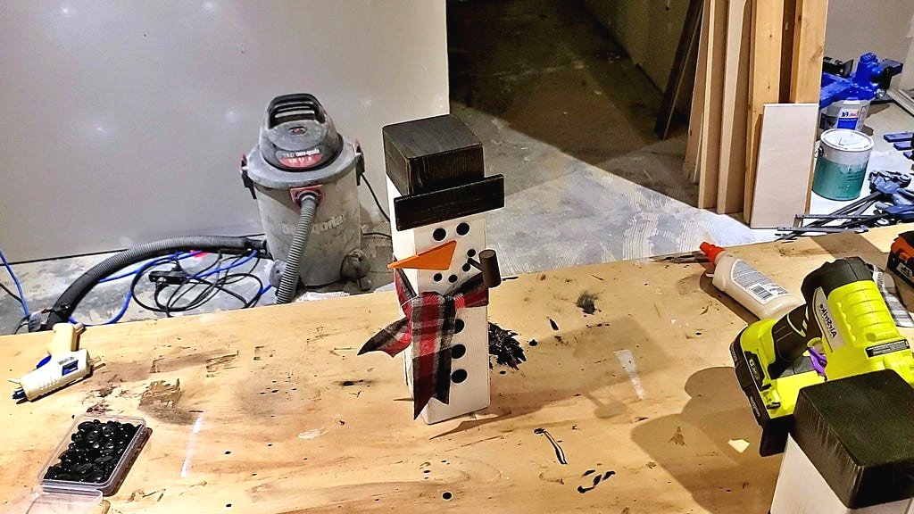 Новогодний снеговик своими руками - фото 12