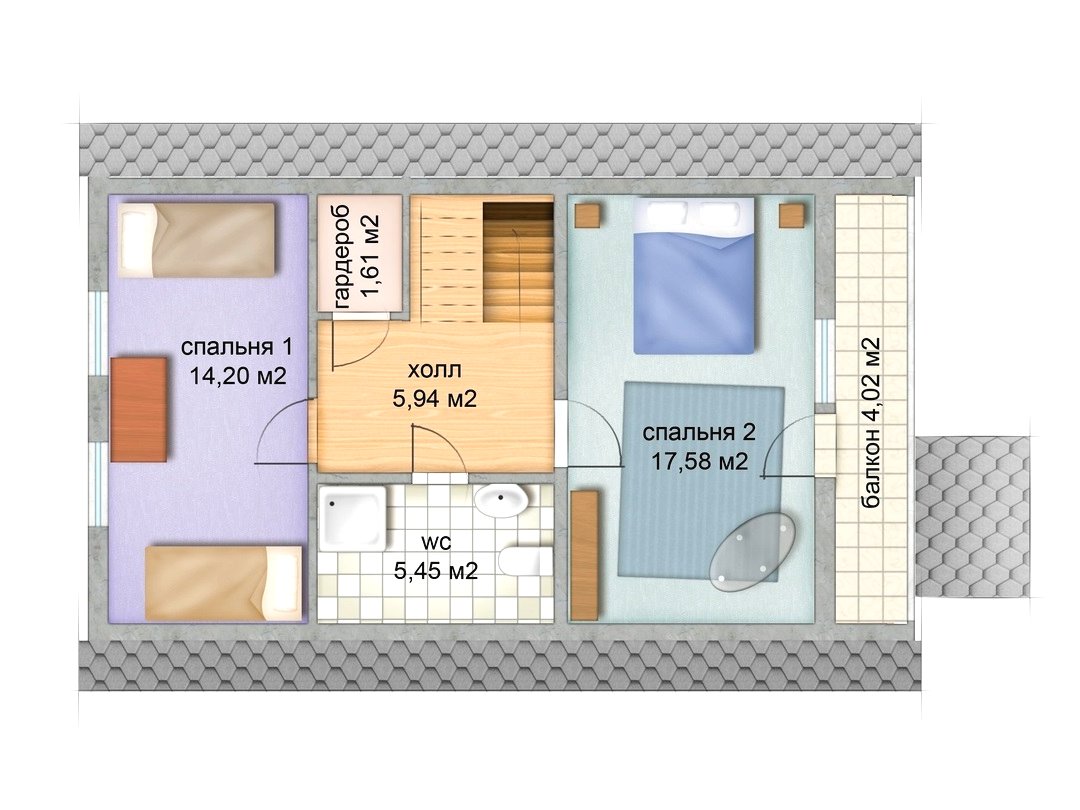 Каркасный деревянный дом - фото 5