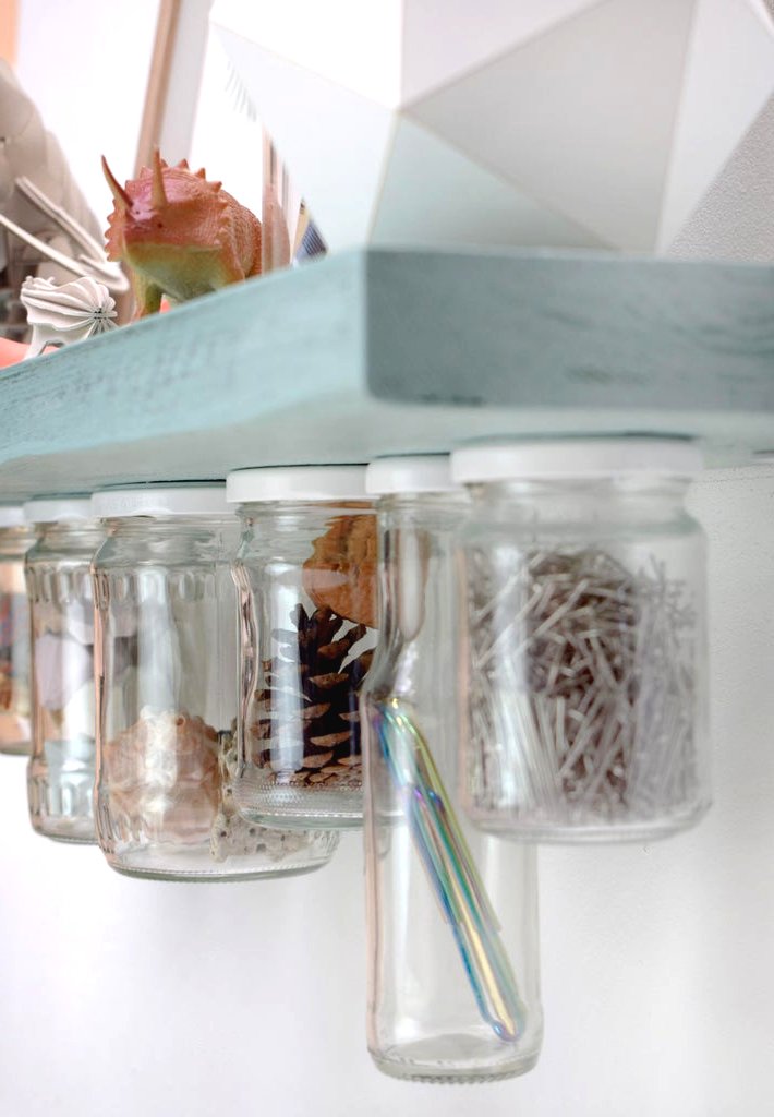 Стеклянные банки в качестве емкостей для хранения мелочей - фото 3