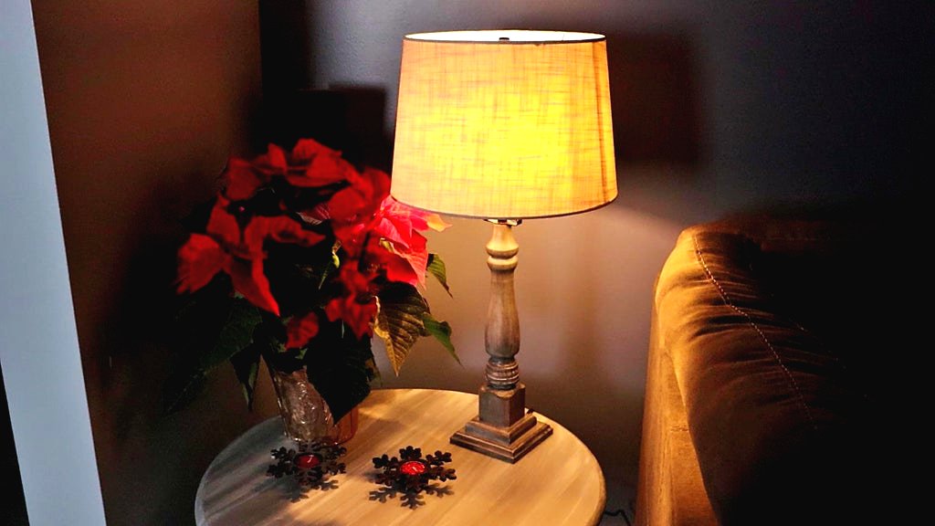 Настольная лампа из ножки стола - фото 26