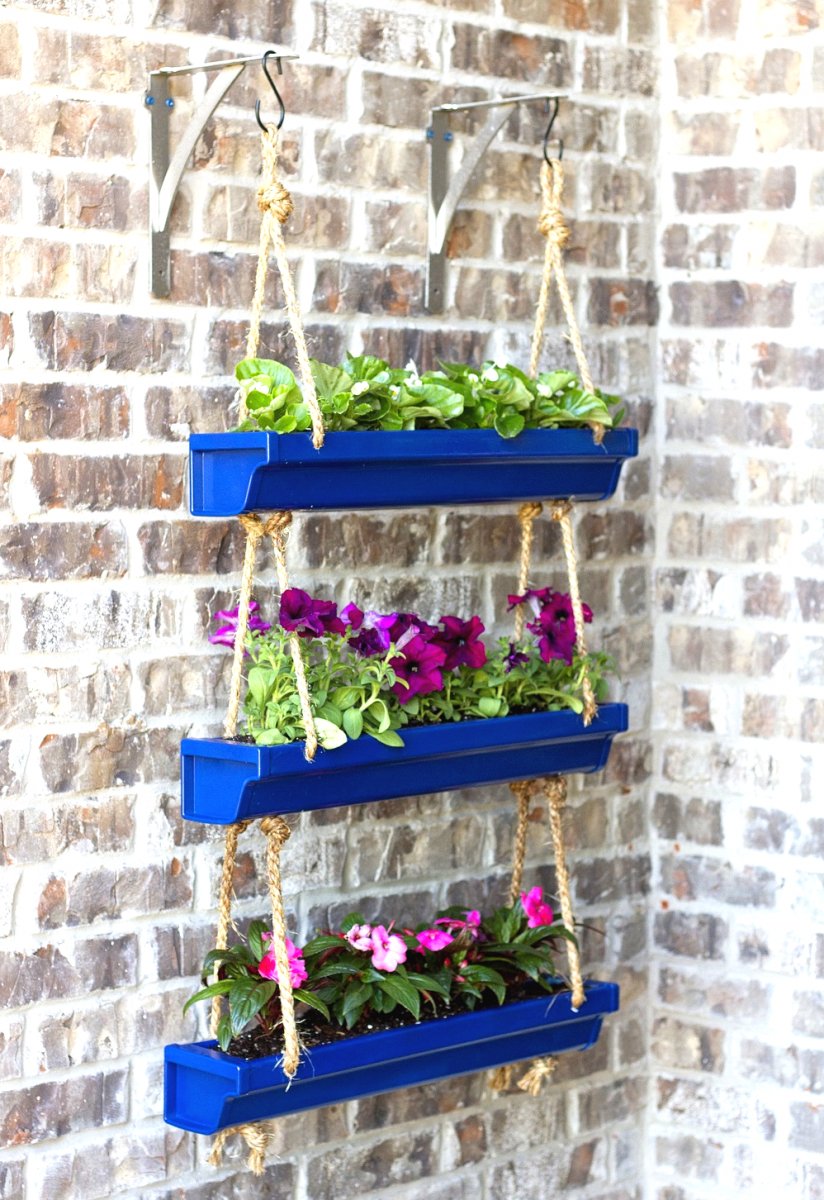 Оригинальные подвесные горшки из желоба - фото 3