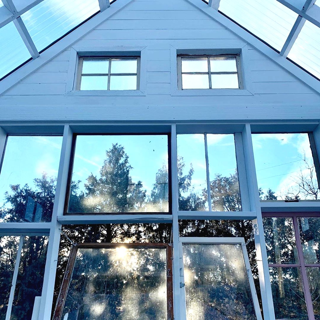 Оригинальная оранжерея из старых стекол - фото 15