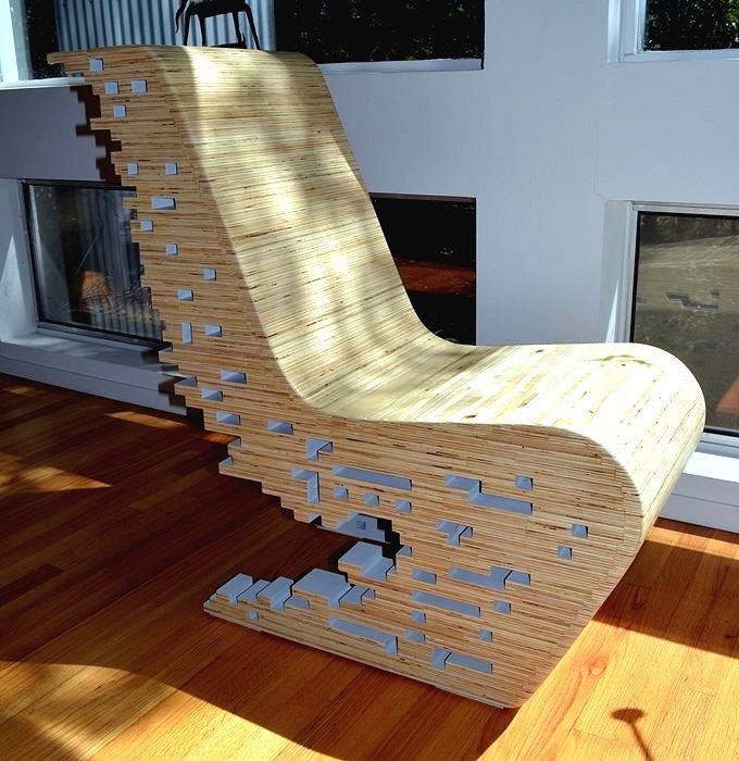 Оригинальный стул из фанеры - фото 2