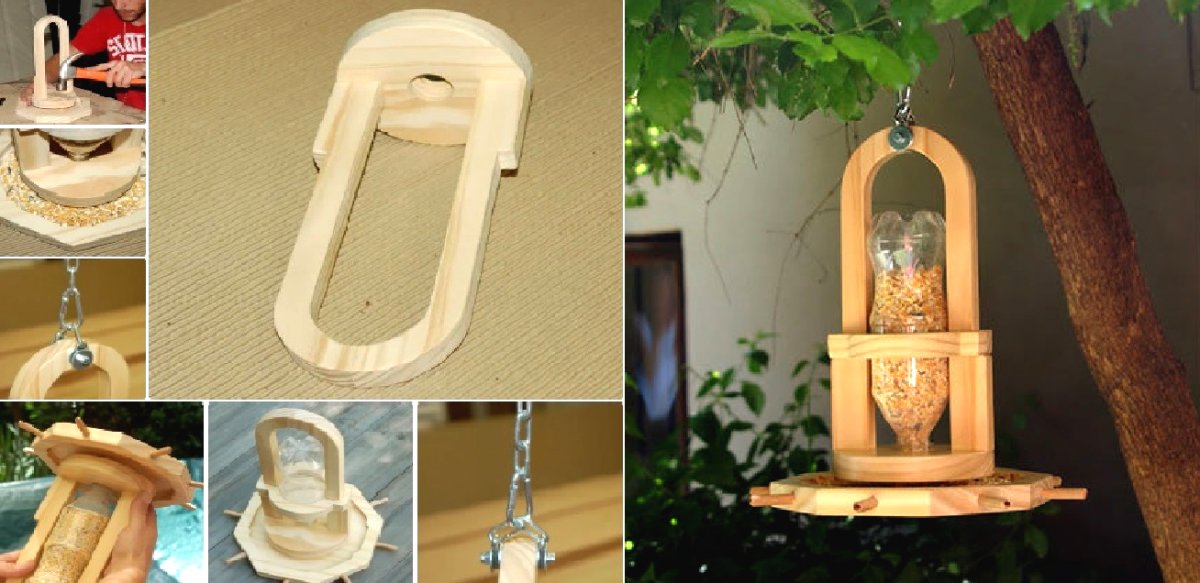 Кормушка для птиц своими руками из подручных материалов - фото 6