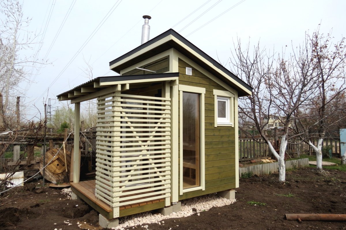 Мини банька с верандой - фото 4