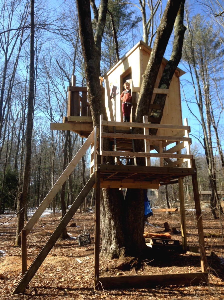 Многоуровневый домик на дереве для детей - фото 2