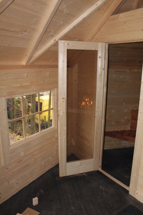 Финская сауна с печью для гриля - фото 6