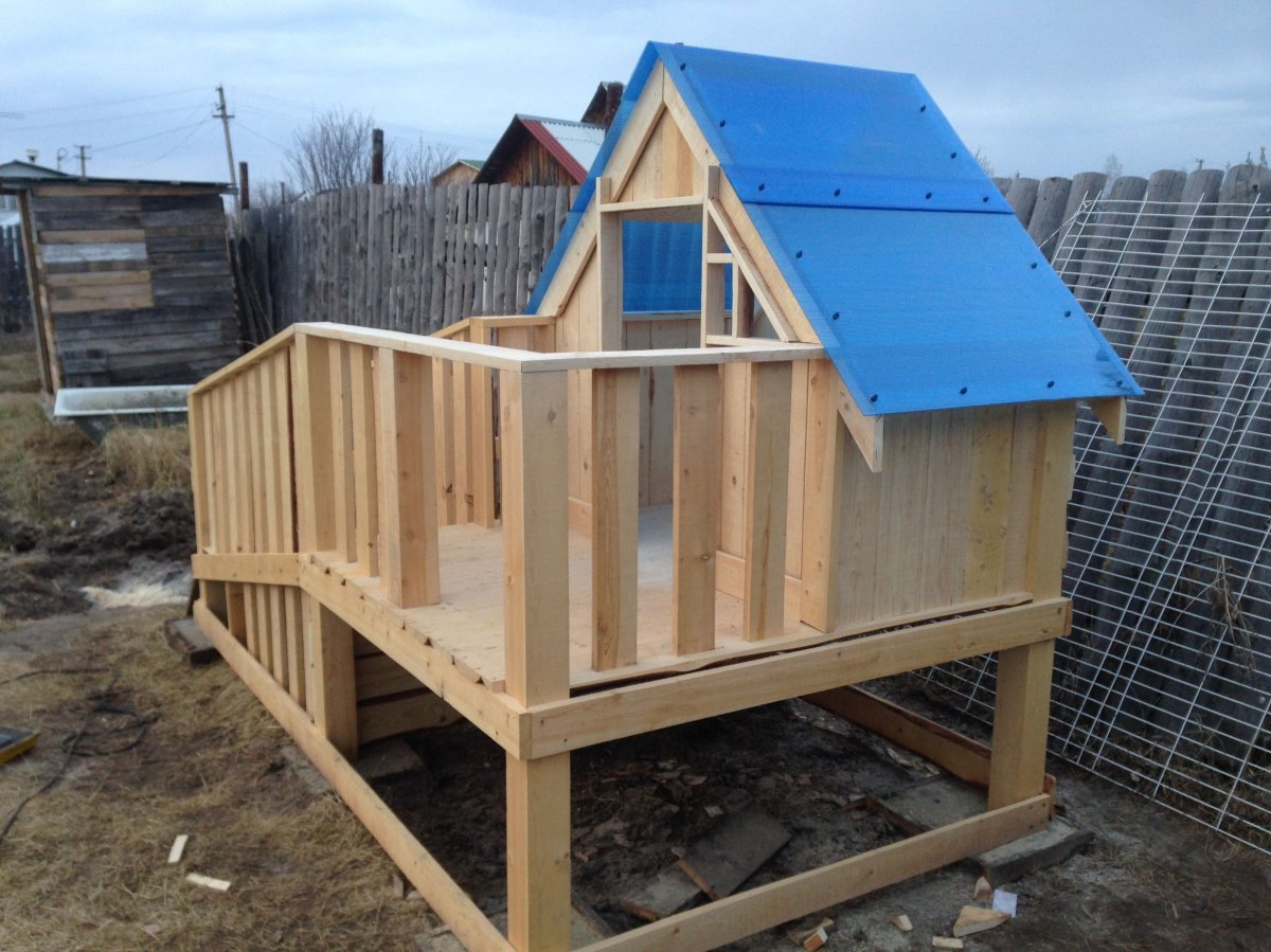 Детский домик на даче своими руками - фото 14