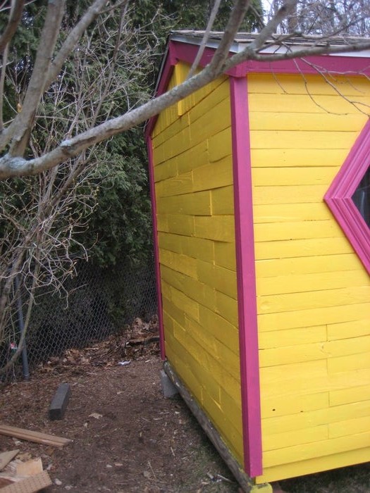 Игровой домик для детей из поддонов - фото 39