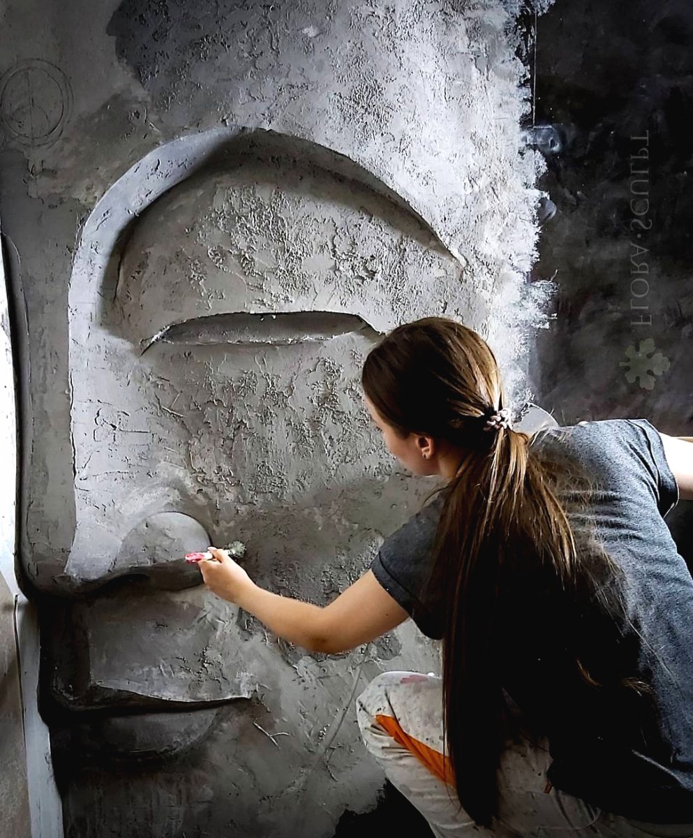 Оригинальный декор  стены из бетона - фото 2