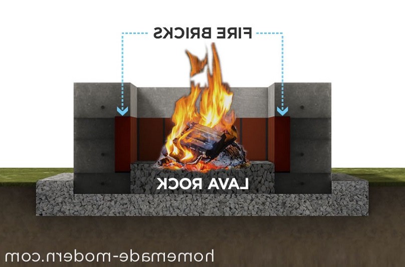 Уличный очаг из бетона - фото 14