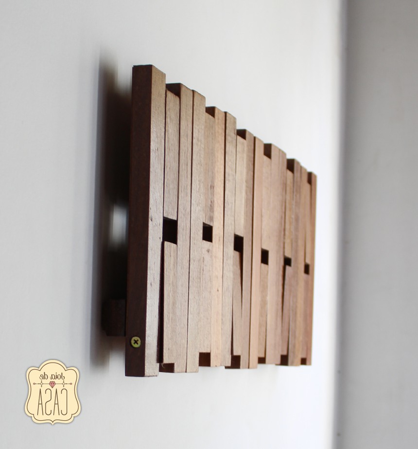 Вешалка из остатков дерева - фото 5