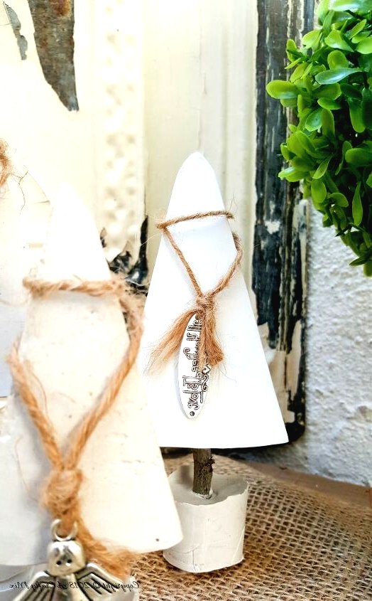 Настольные елочки из гипса - фото 8