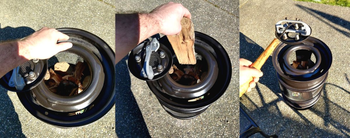 Как из старых автомобильных дисков собрать уличный очаг - фото 33