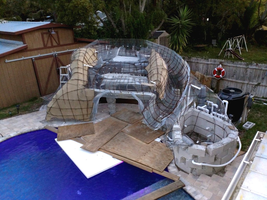 Горка своими руками для бассейна или пруда - фото 6