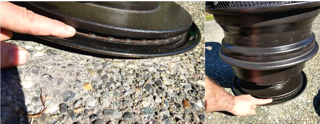 Как из старых автомобильных дисков собрать уличный очаг - фото 29