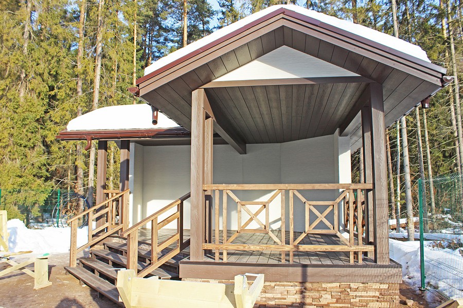 Беседка с пристройкой - фото 12