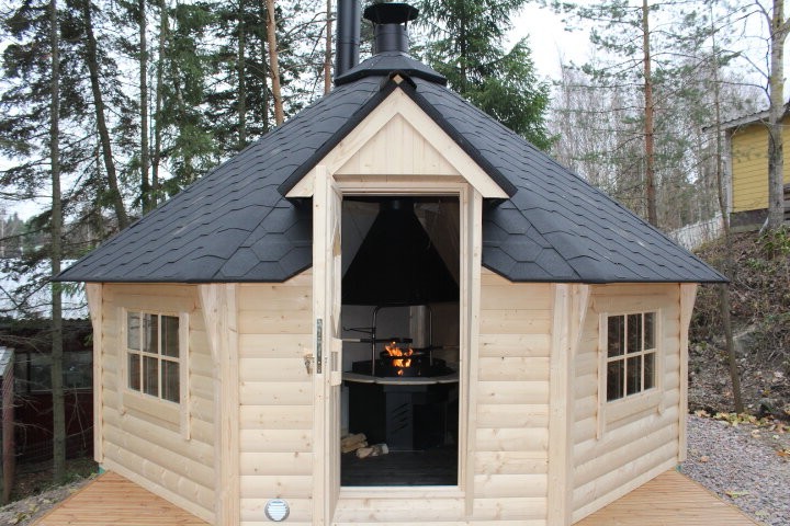 Финская сауна с печью для гриля - фото 3
