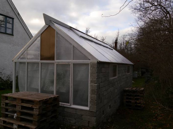 Теплица блоков и поликарбоната - фото 20
