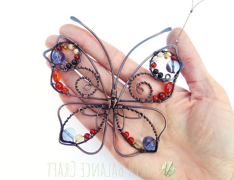 Украшения для сада из проволоки и бусин - фото 2