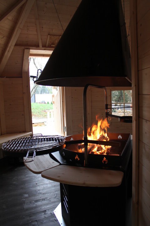 Финская сауна с печью для гриля - фото 9