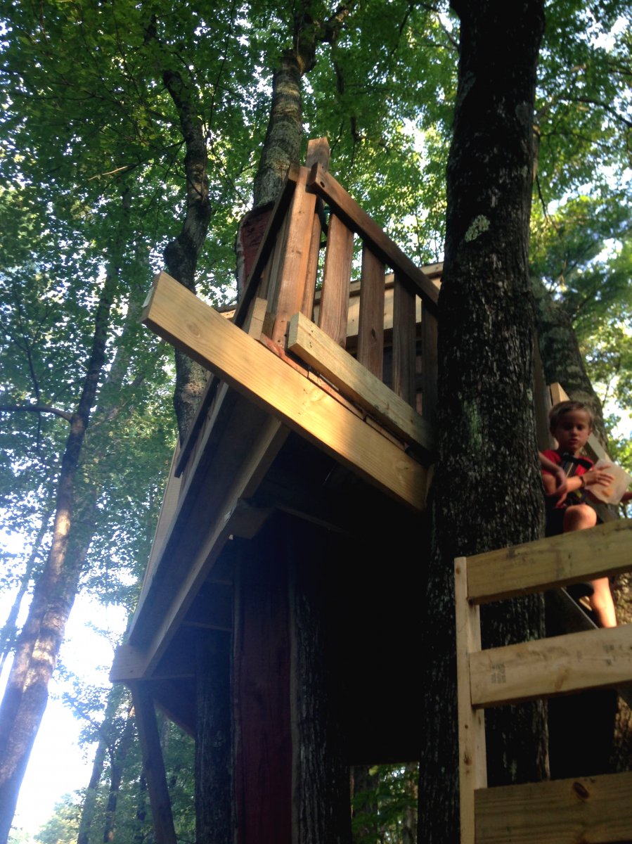 Многоуровневый домик на дереве для детей - фото 5