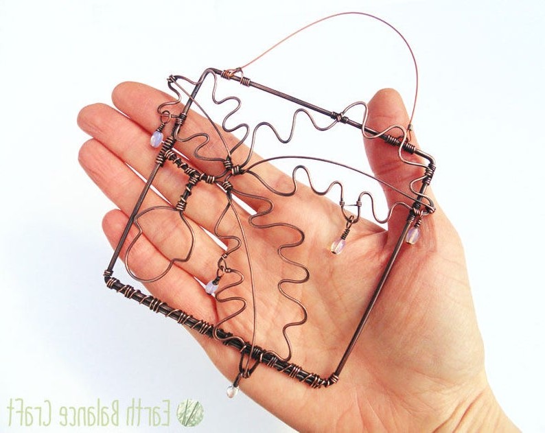 Украшения для сада из проволоки и бусин - фото 12