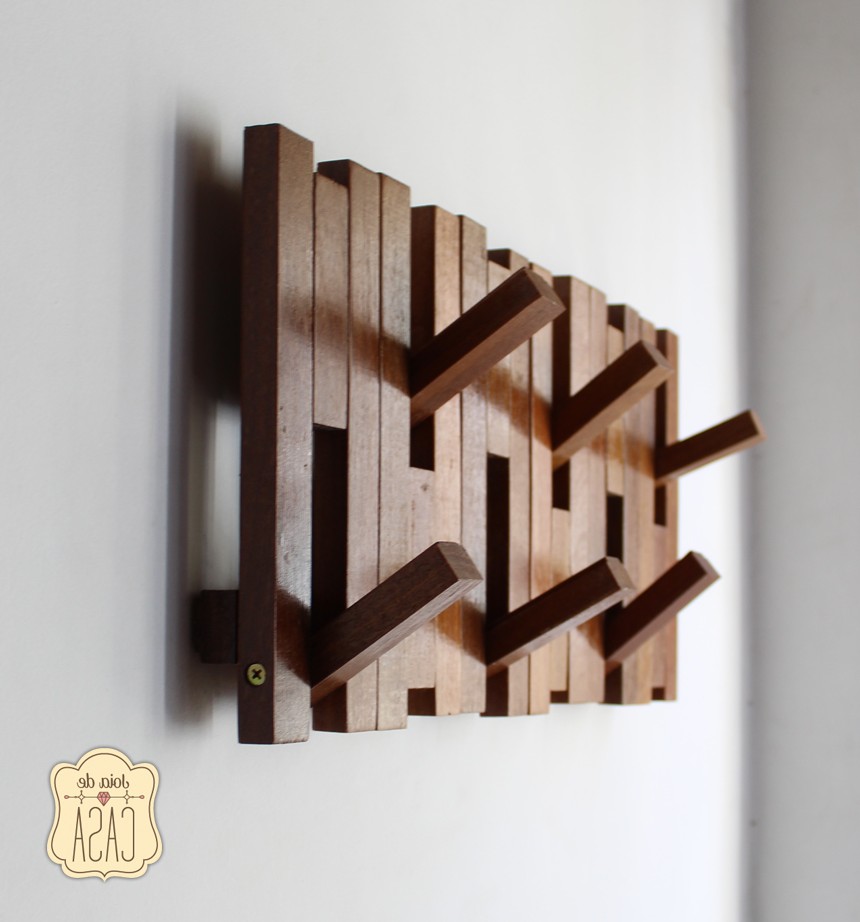 Вешалка из остатков дерева - фото 6