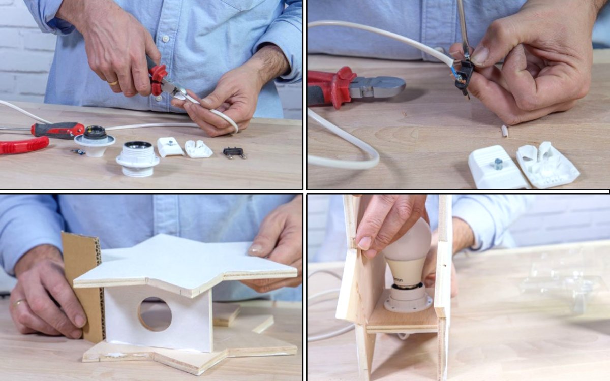 Декоративная лампа в форме звезды - фото 3