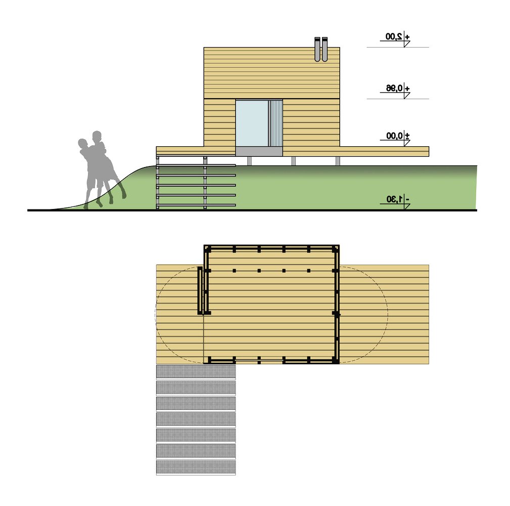 Очень необычный игровой детский домик из дерева - фото 9